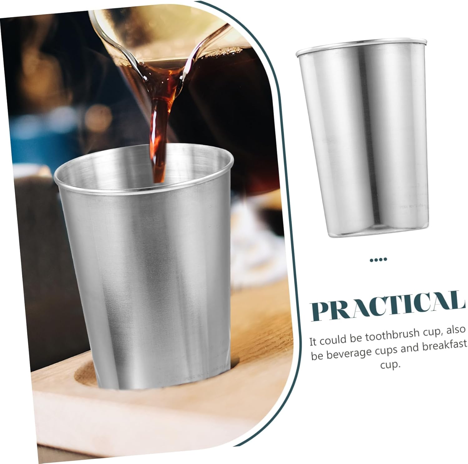 Stainless Steel Tumbler Silver Travel-friendly