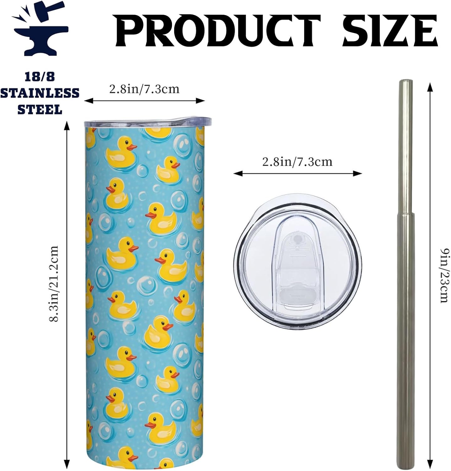 Turamurra 20oz Stainless Steel Tumbler with Lid and Straw