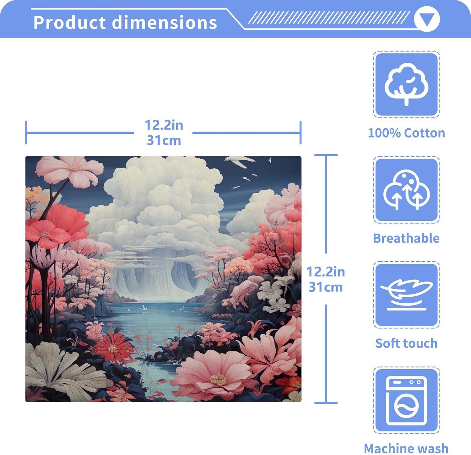 Beautiful Flower Washcloth Set