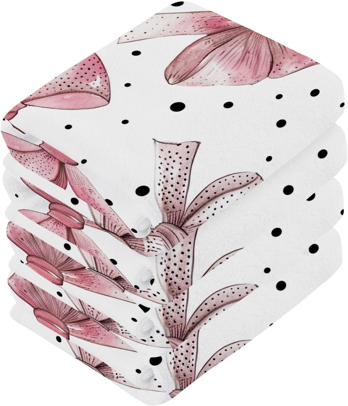 YETTASBIN Bow Pink Washcloths 2 Pack