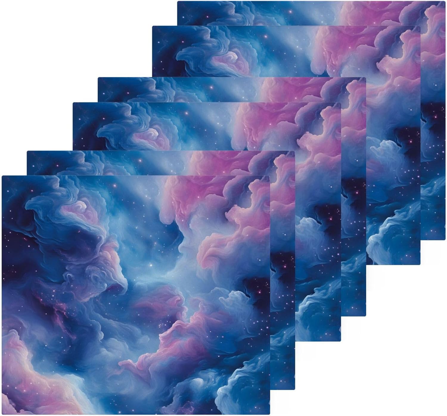 Vibrant Nebulae Washcloth Set