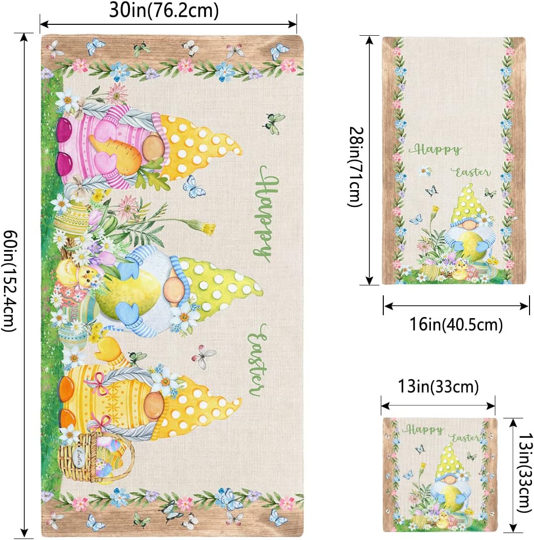 Easter 3-Piece Linen Bath Towels Set - Luxury Soft Durable and Quick-Drying