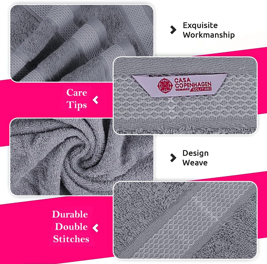 CASA COPENHAGEN Solitaire 6 Piece Towel Set