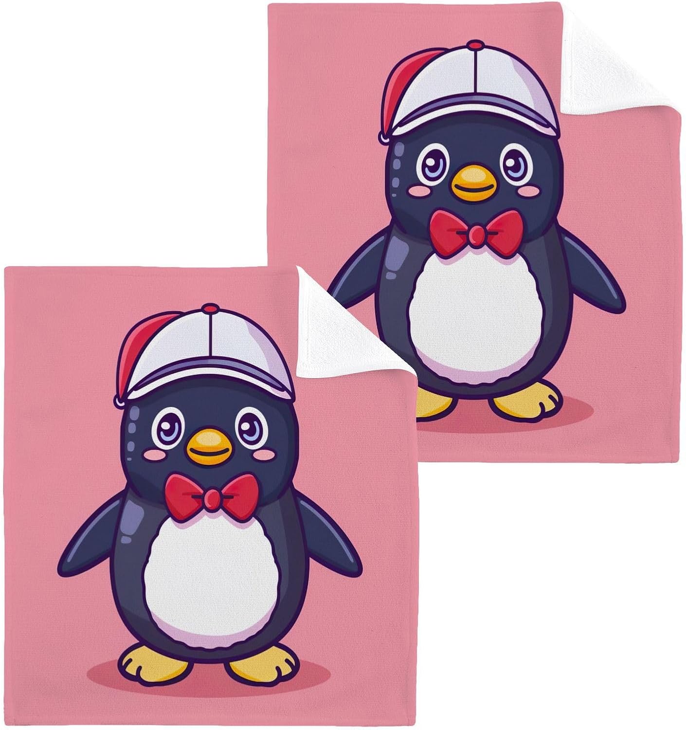 Soft Absorbent Penguin Washcloth Set for Babies and Adults