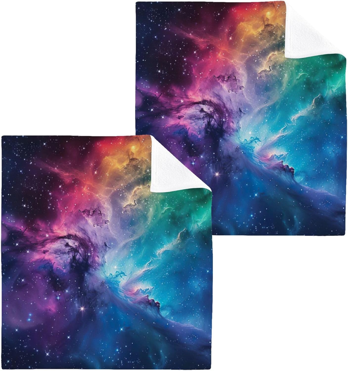 xigua Galaxy Washcloths Set of 2 - 12 x 12 Inch