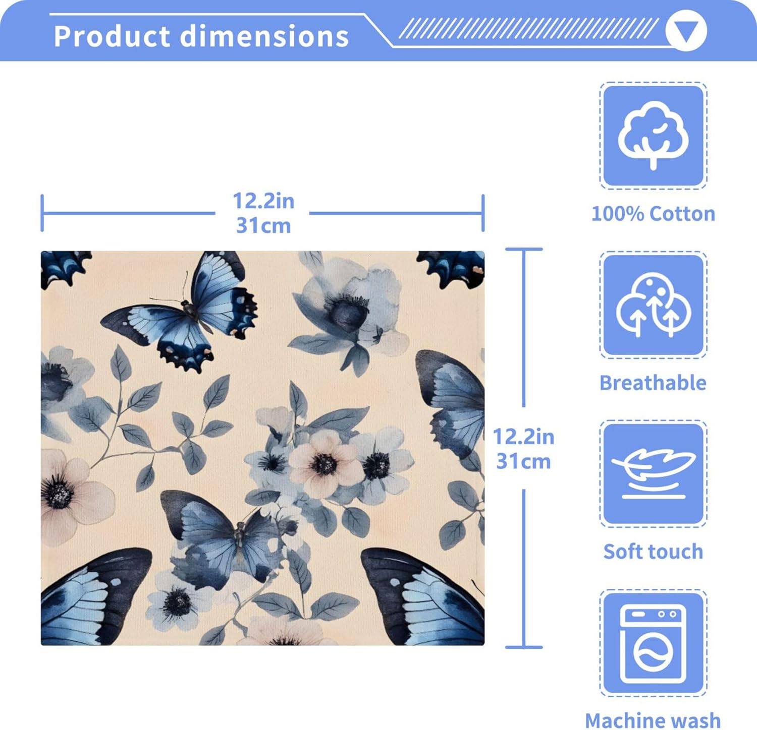 Beautiful Butterfly Washcloth Set