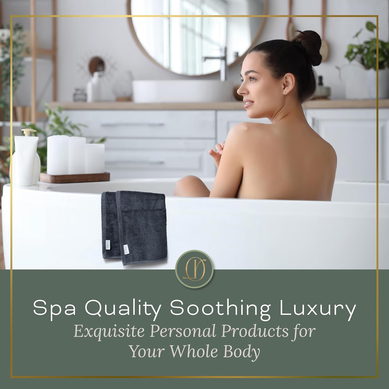 Loran Charcoal Grey Washcloths