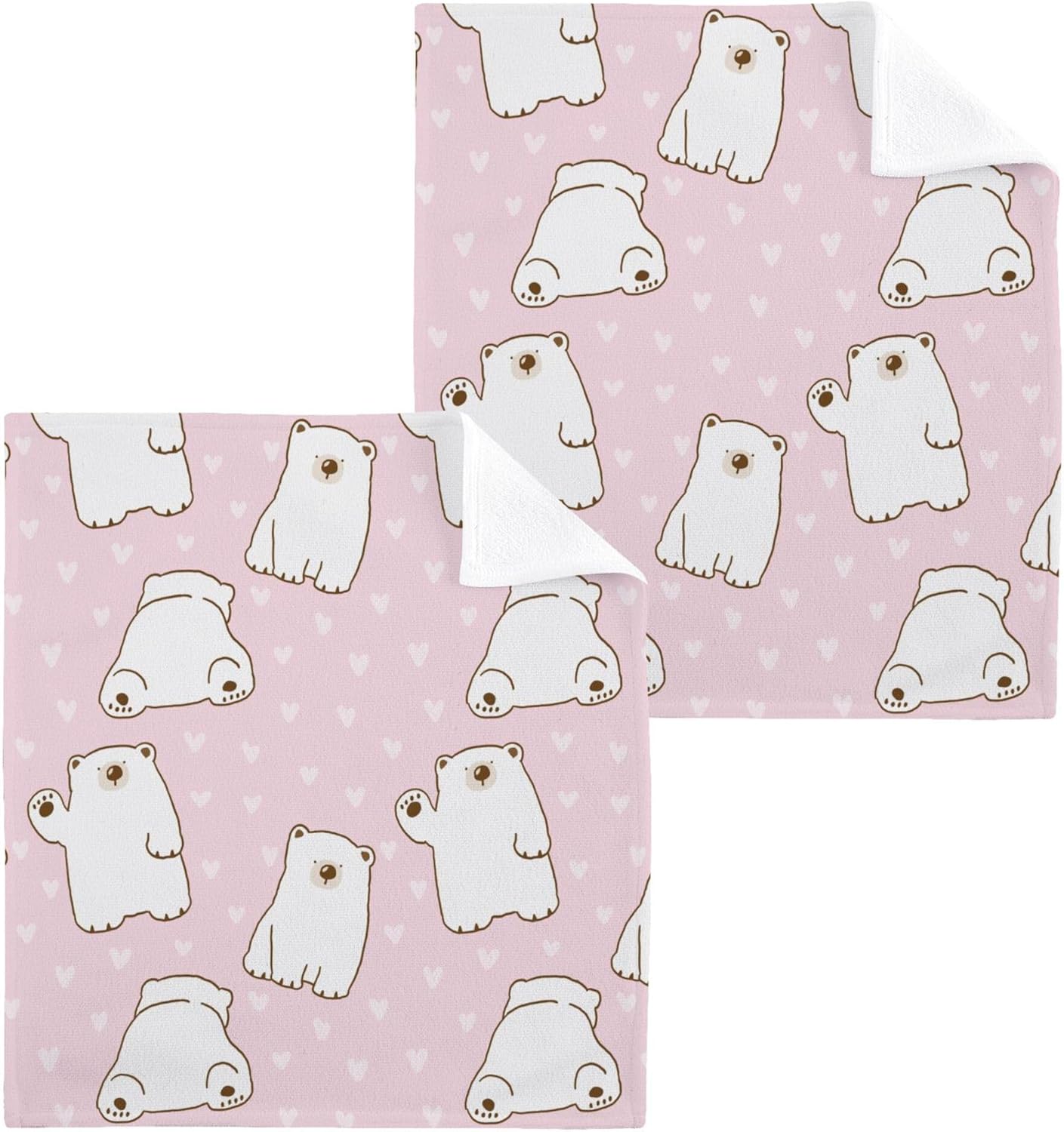 Perfect Multi-Purpose Cartoon Bear Washcloths Face Hand Body Multi-Pack