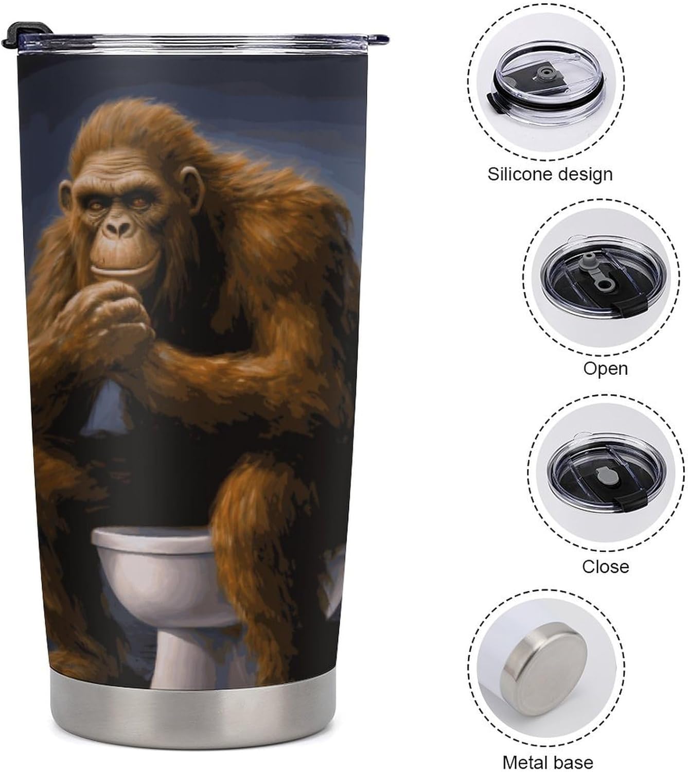 Bigfoot 20oz Insulated Stainless Steel Tumbler with Lid