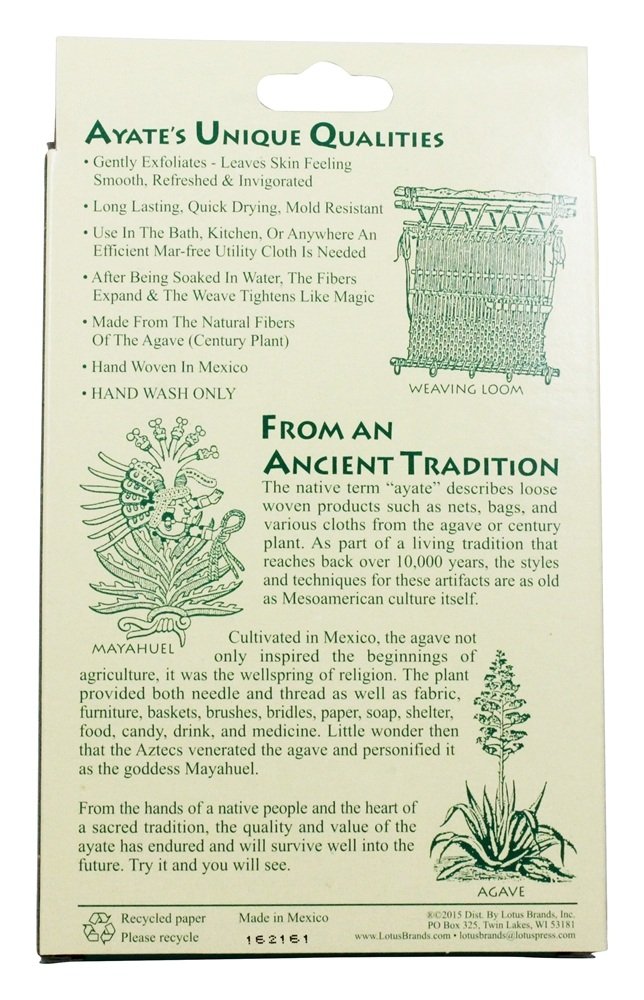 Flower Valley Eco-soft Agave Washcloth for Better Skin Care