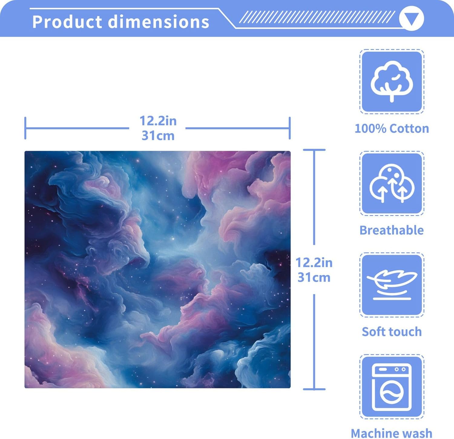 Vibrant Nebulae Washcloth Set