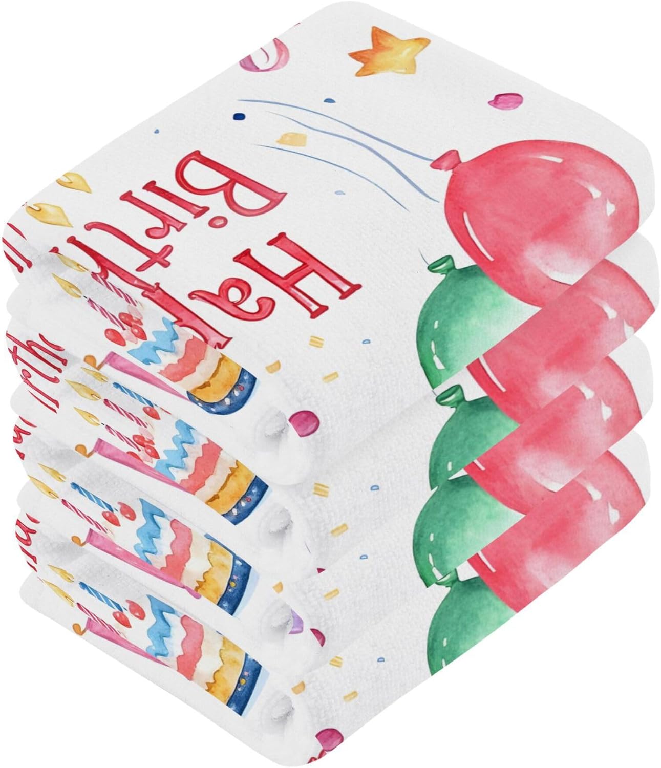 Xigua Watercolor Washcloths Set of 2 - 12x12 Inch