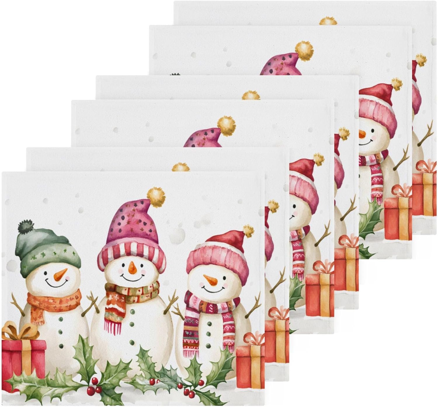 Charming Christmas Washcloth Set - Multi-Use Soft Absorbent Durable