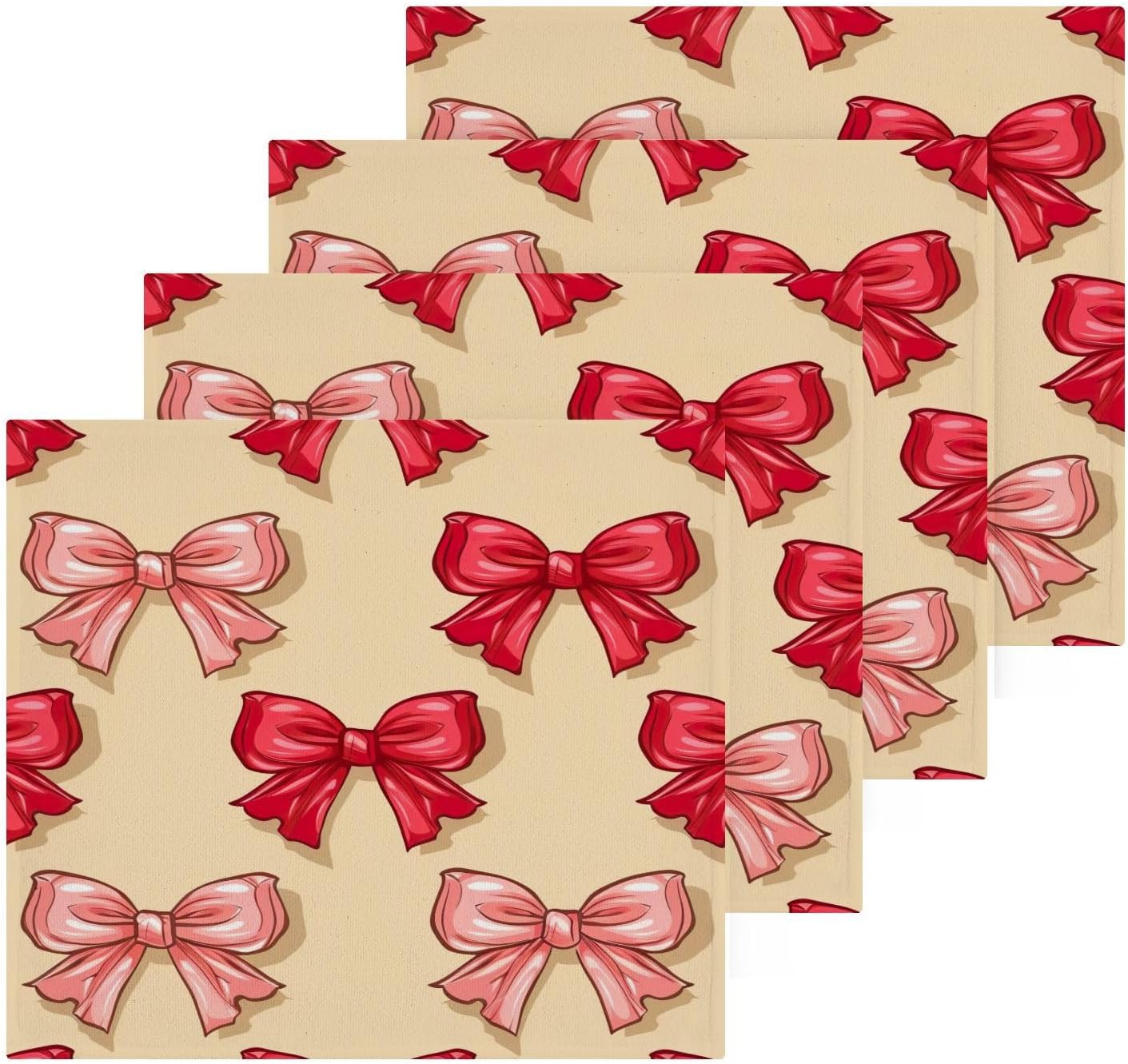 Perfect-Sized Red Pink Washcloth Set for Babies Kids