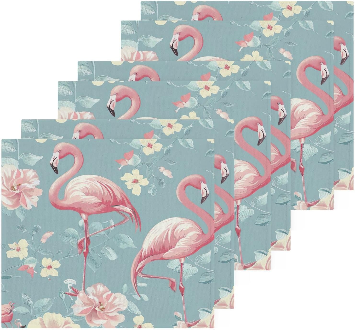 Flamingo Washcloth 12x12 Soft Absorbent Reusable for Adults Babies