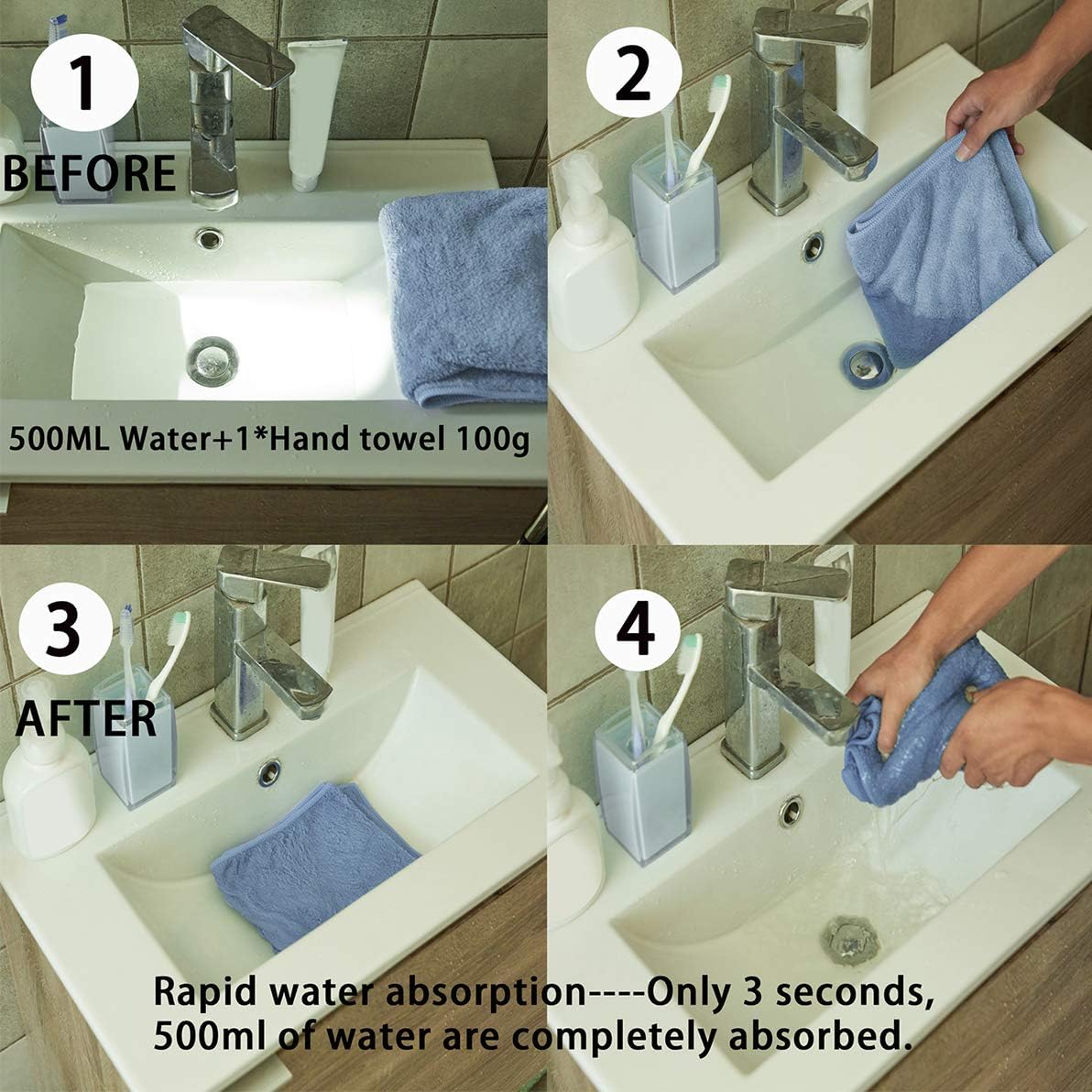 Quick-Dry Microfiber Washcloth Set for Home Gym