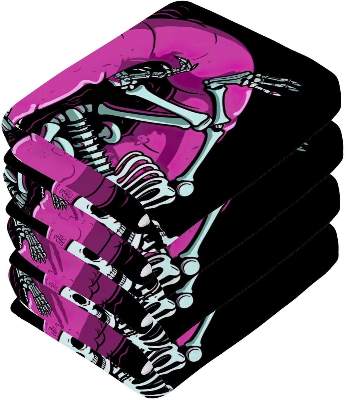 Skeleton Washcloths - Soft Absorbent Reusable Face Towels