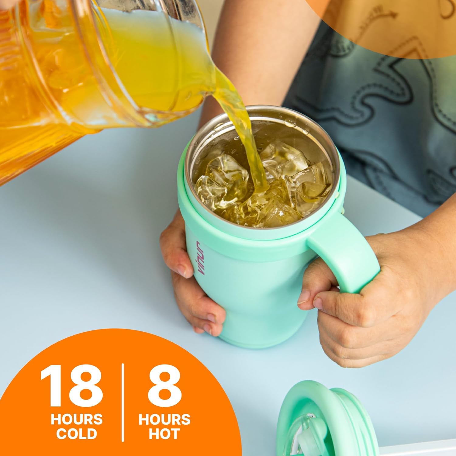 VINUR Kids 14 Oz Tumbler Like a Genius Sipper Tumbler