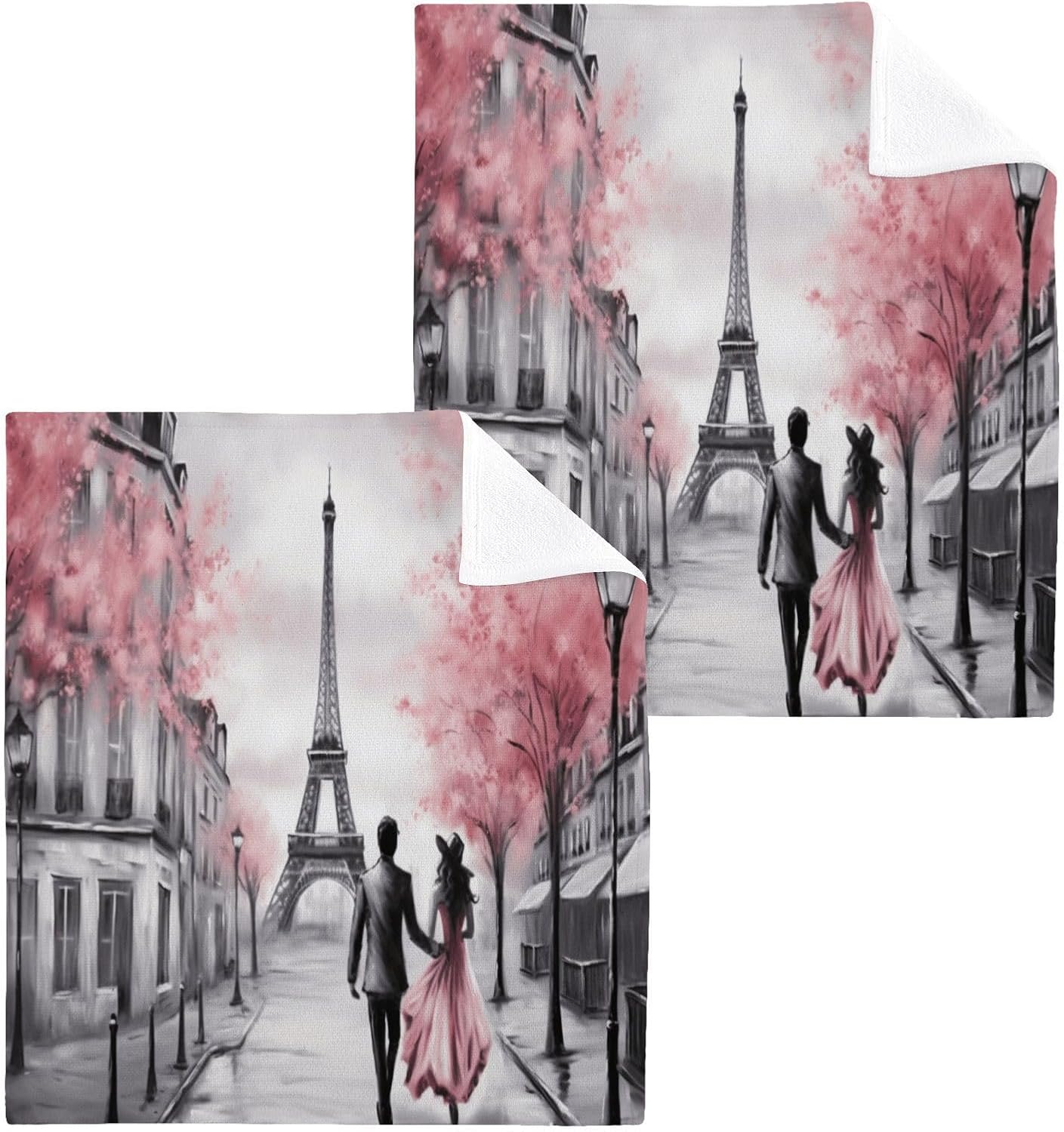 Eiffel Tower Face Towels Set