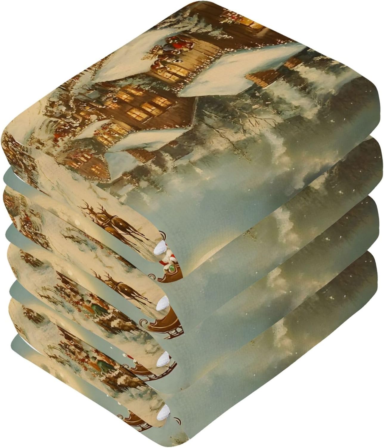 Xigua Christmas Washcloth Set Experience the Joy of Fast Dry