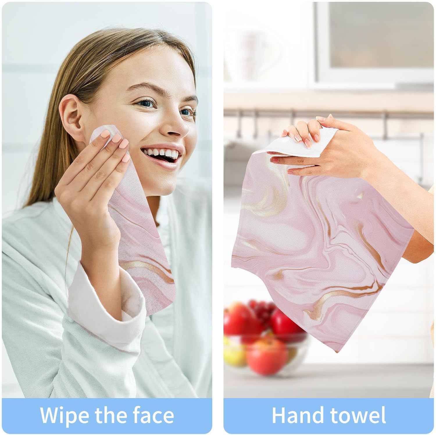 Rose Gold Marble Washcloth for Babies