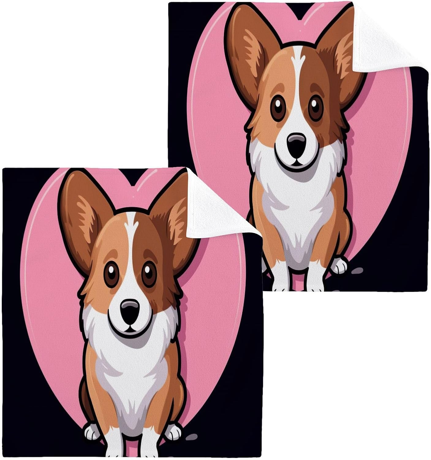Corgi Dog Washcloth Set