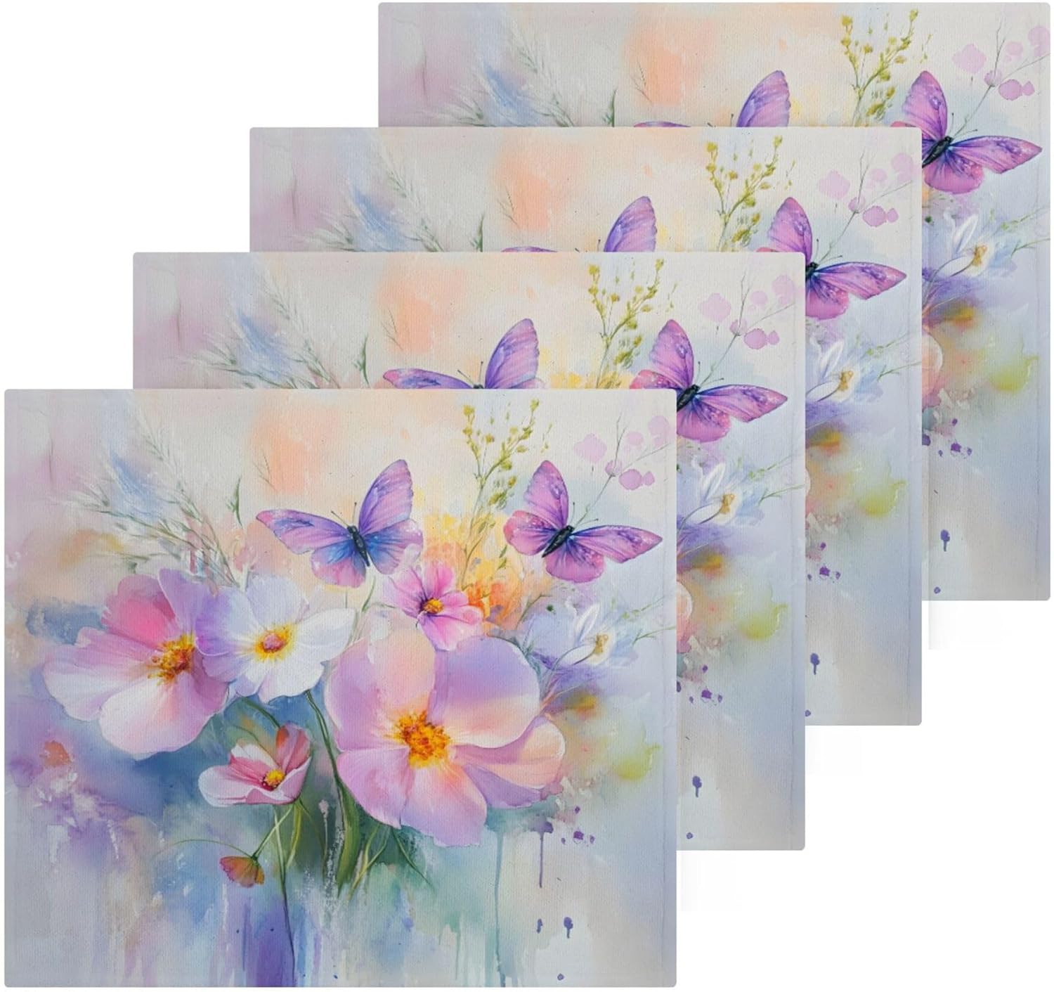 Multifunctional Floral Washcloths Set