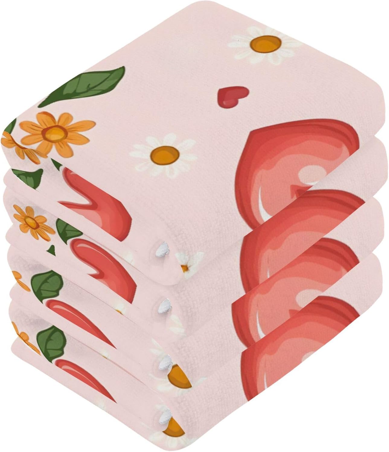 Xigua Cute Flower Washcloth Set - 2-12 X 12 Inch