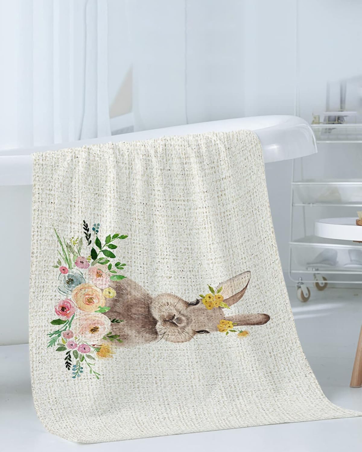 Boanket Watercolor Brown Bunny 3-Piece Towel Set