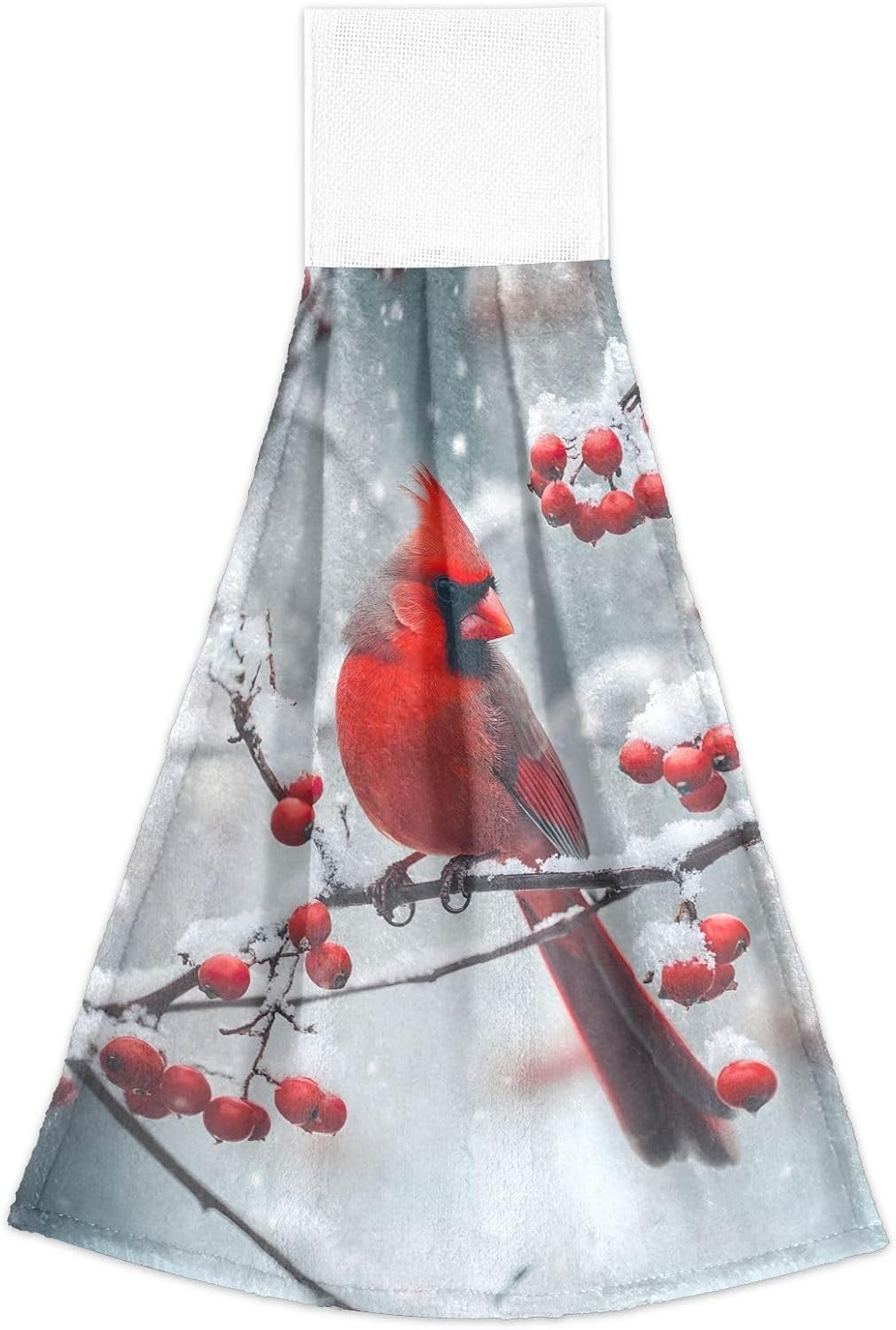 Winter Red Cardinal Hand Towels Set