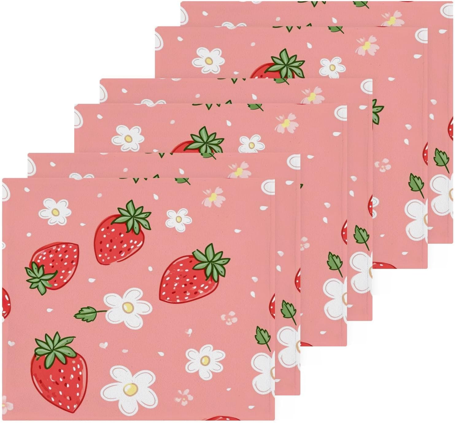 YETTASBIN Strawberry Washcloths 2 Pack 1