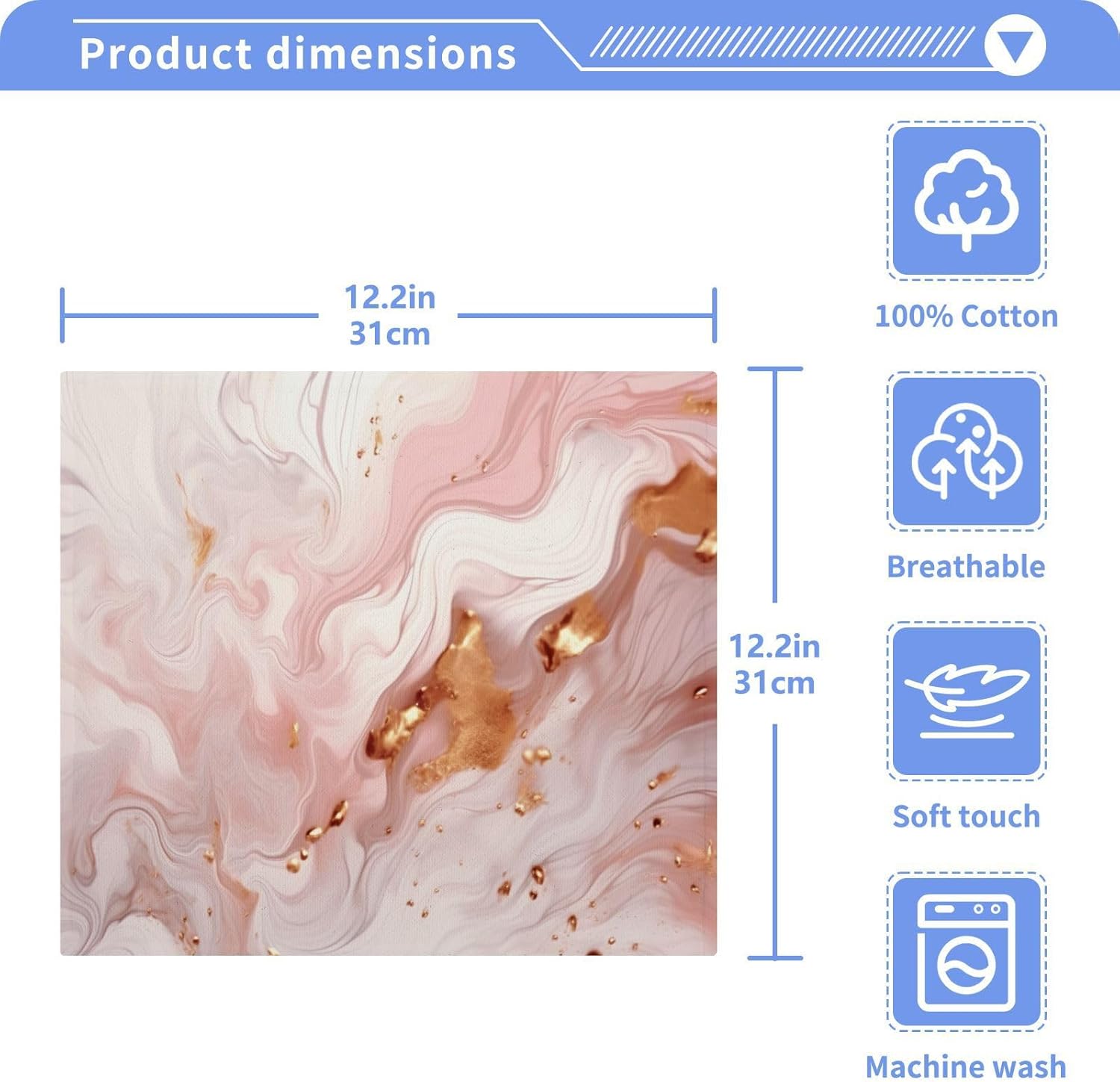 Yettastbin Pink Marble Washcloth 2 Pack