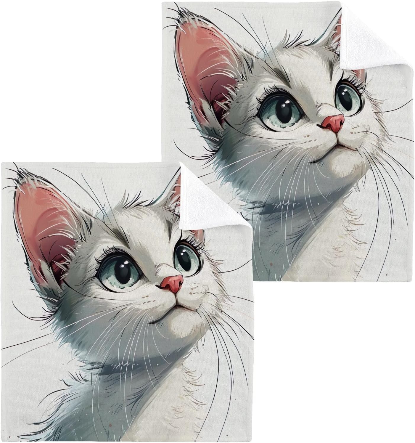 Say hello to our soft absorbent washcloths designed especially for felines