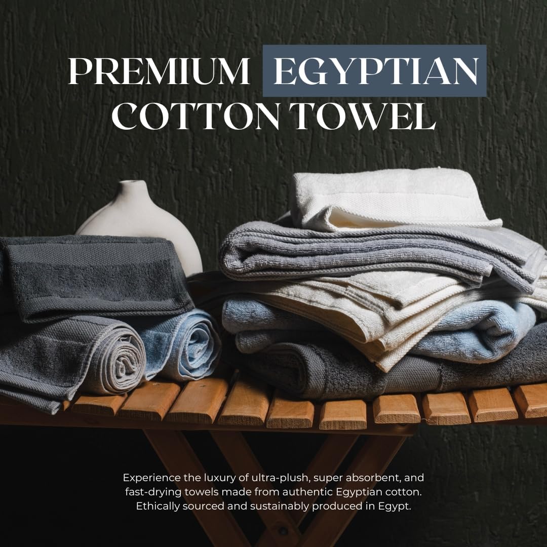 Lux Thread Egyptian Cotton 3-Piece Towel Set - Ultra Soft Durable