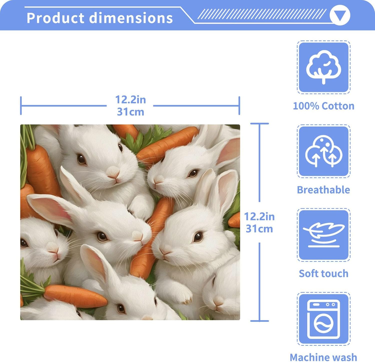 Luxurious Rabbit Washcloth Set for Babies and Kids