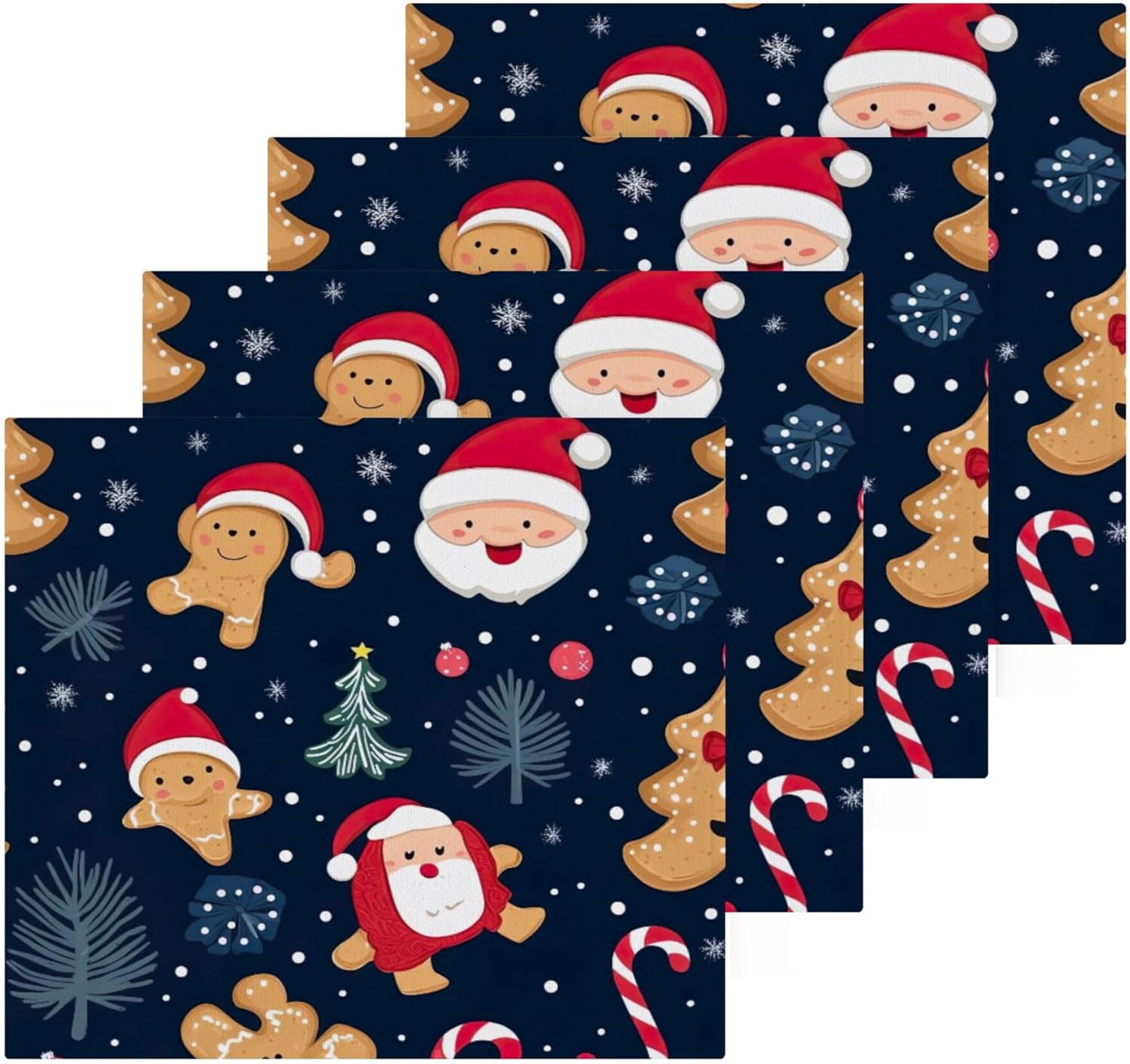 Cute Christmas Washcloth Set Multi-Purpose Fast Drying