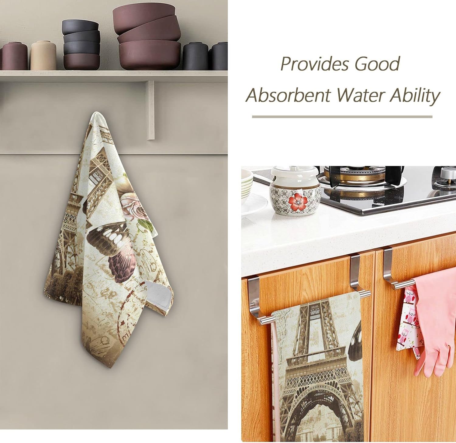 Paris-STYLE Eiffel Tower Hand Towels