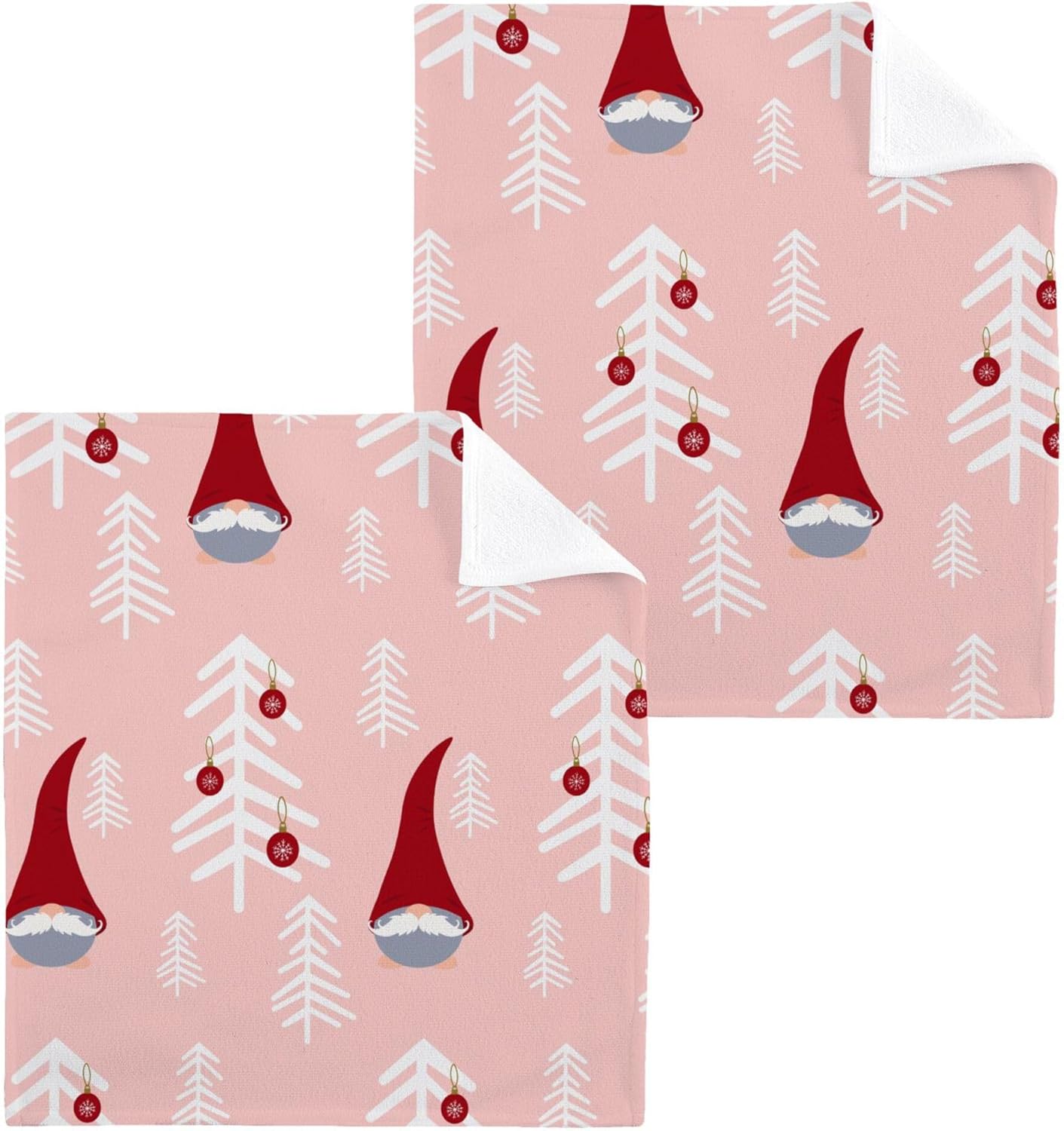 Xigua Christmas Gnomes Washcloths - Cheerful Durable