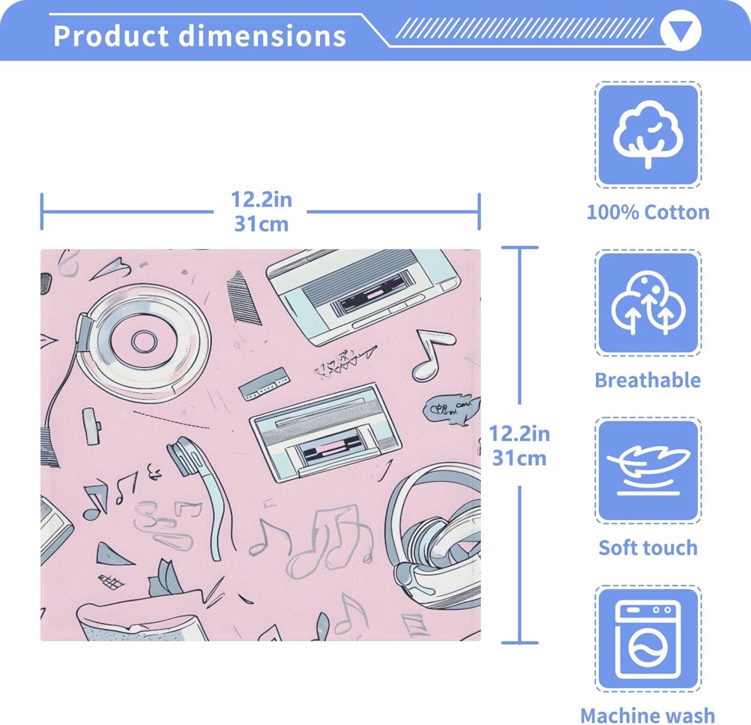 Premium Absorbent Cassette Tapes Washcloths for Fast Dry Individuals