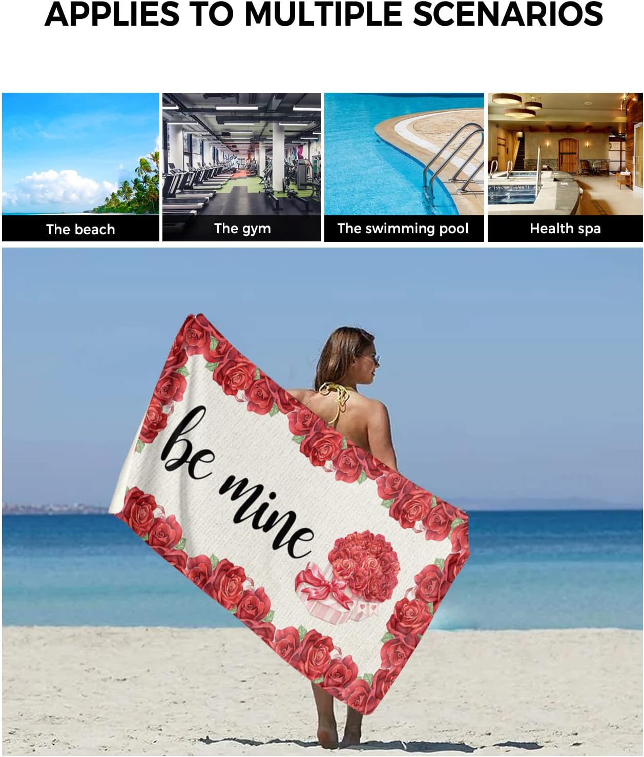 3-Pack Rose Linen Towels Set