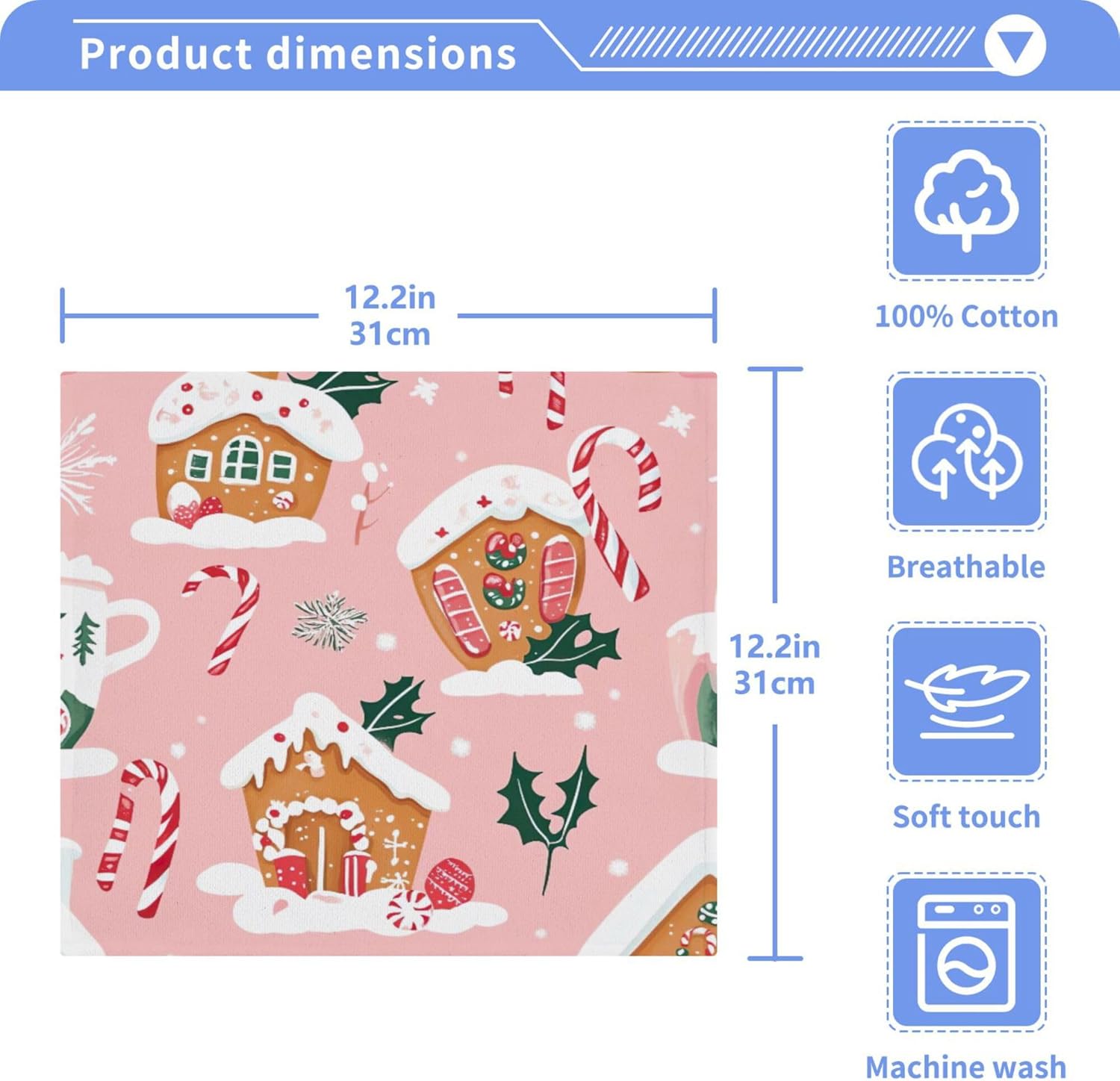 Cute Christmas Washcloths Set