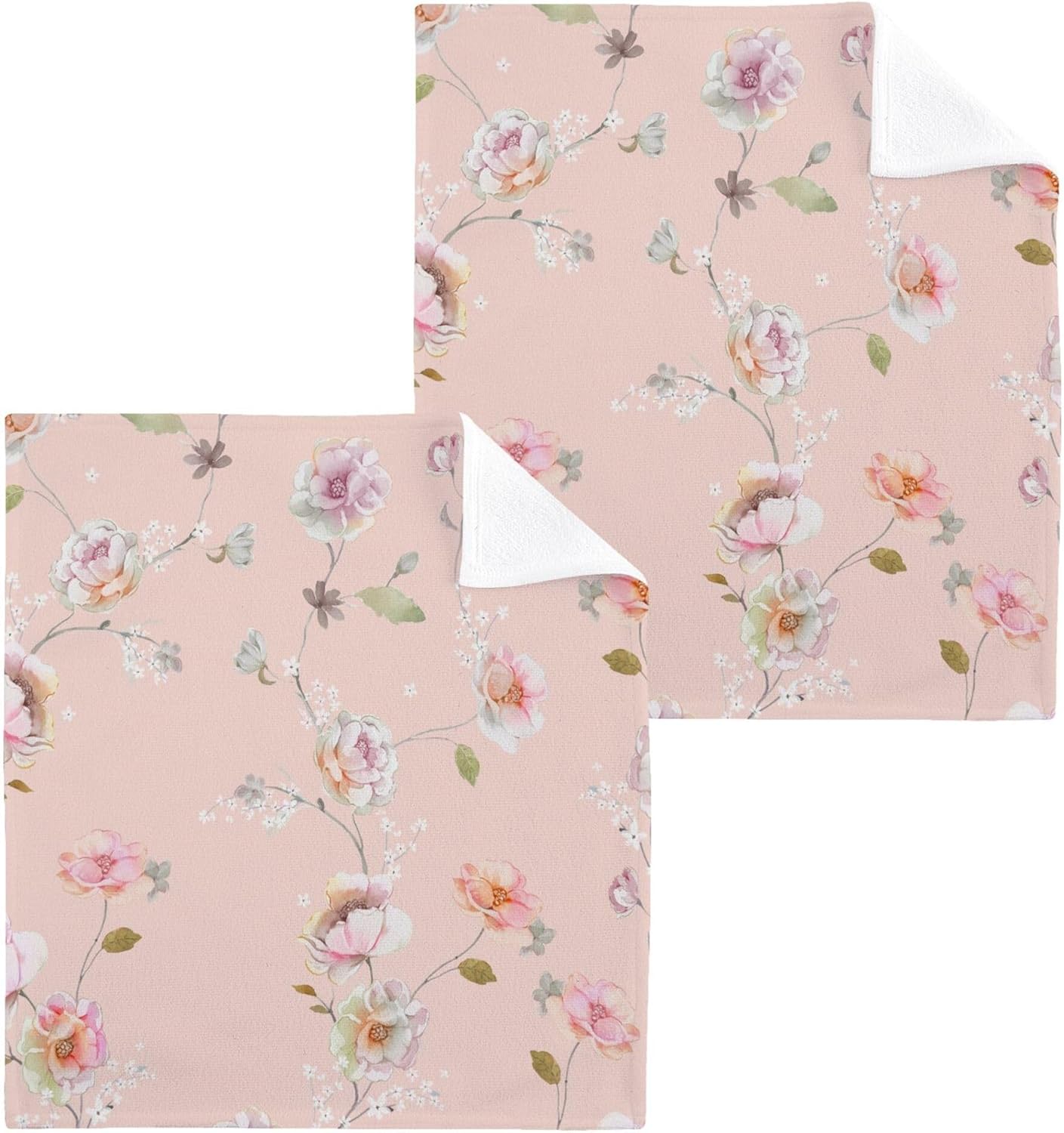 Xigua Beautiful Floral Washcloth Set