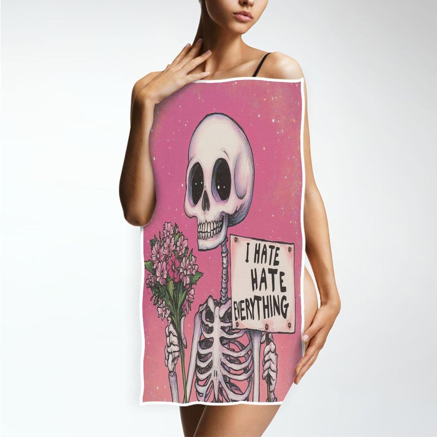YJMYDDZ Cartoon Skull Hand Towels 30X15
