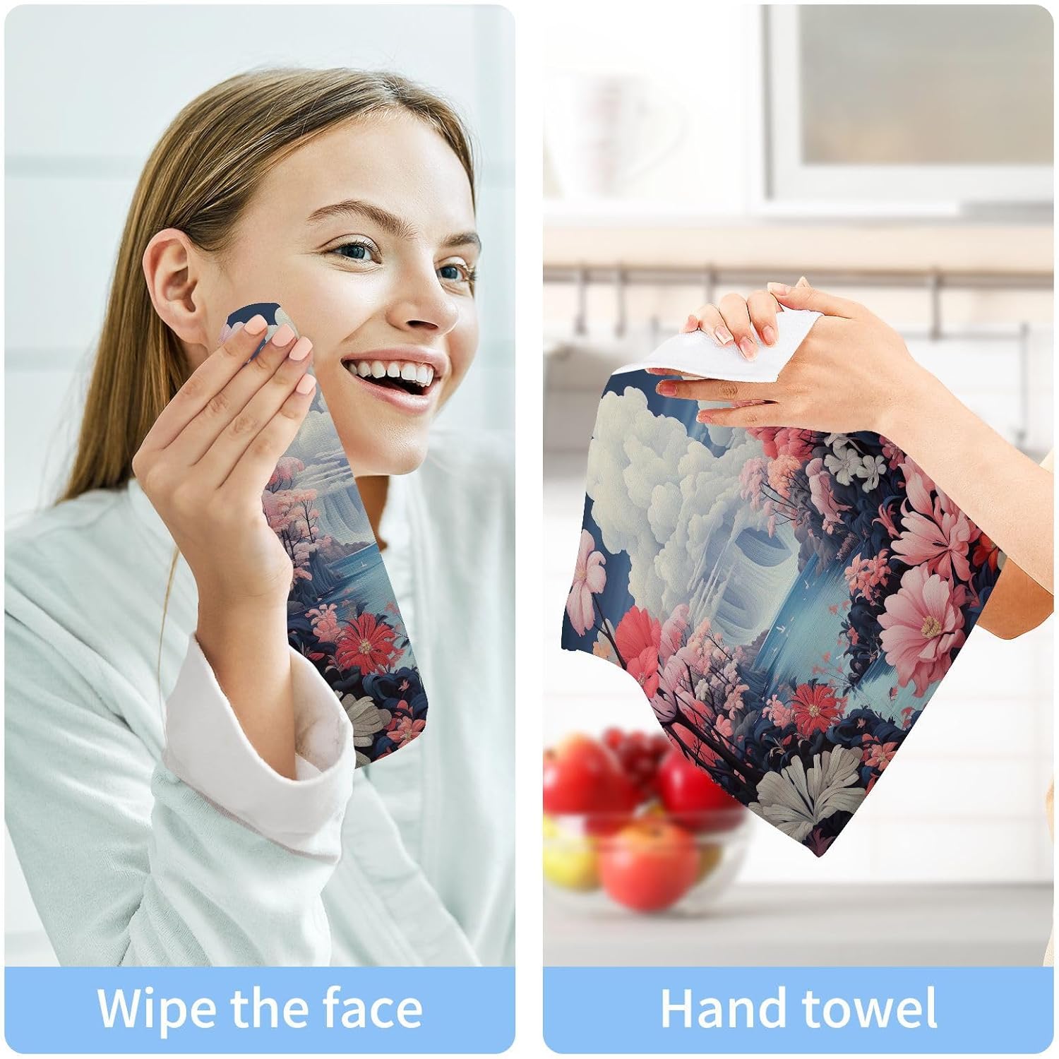 Beautiful Flower Washcloth Set