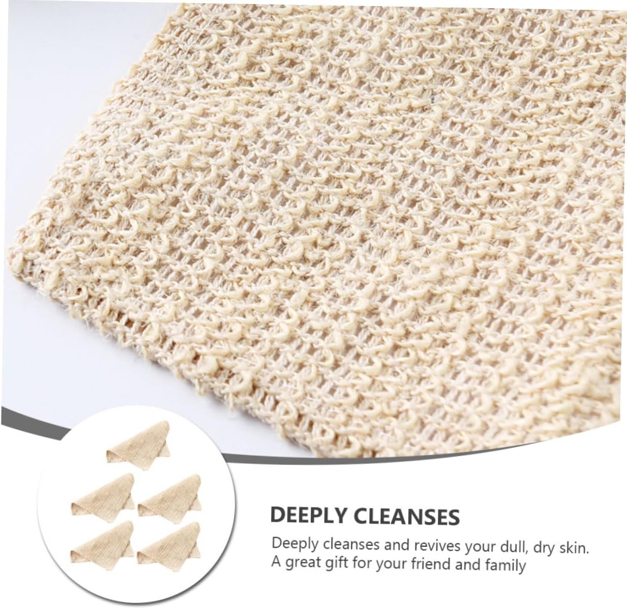 Csieeo 5pc Cotton Linen Bath Towels Set