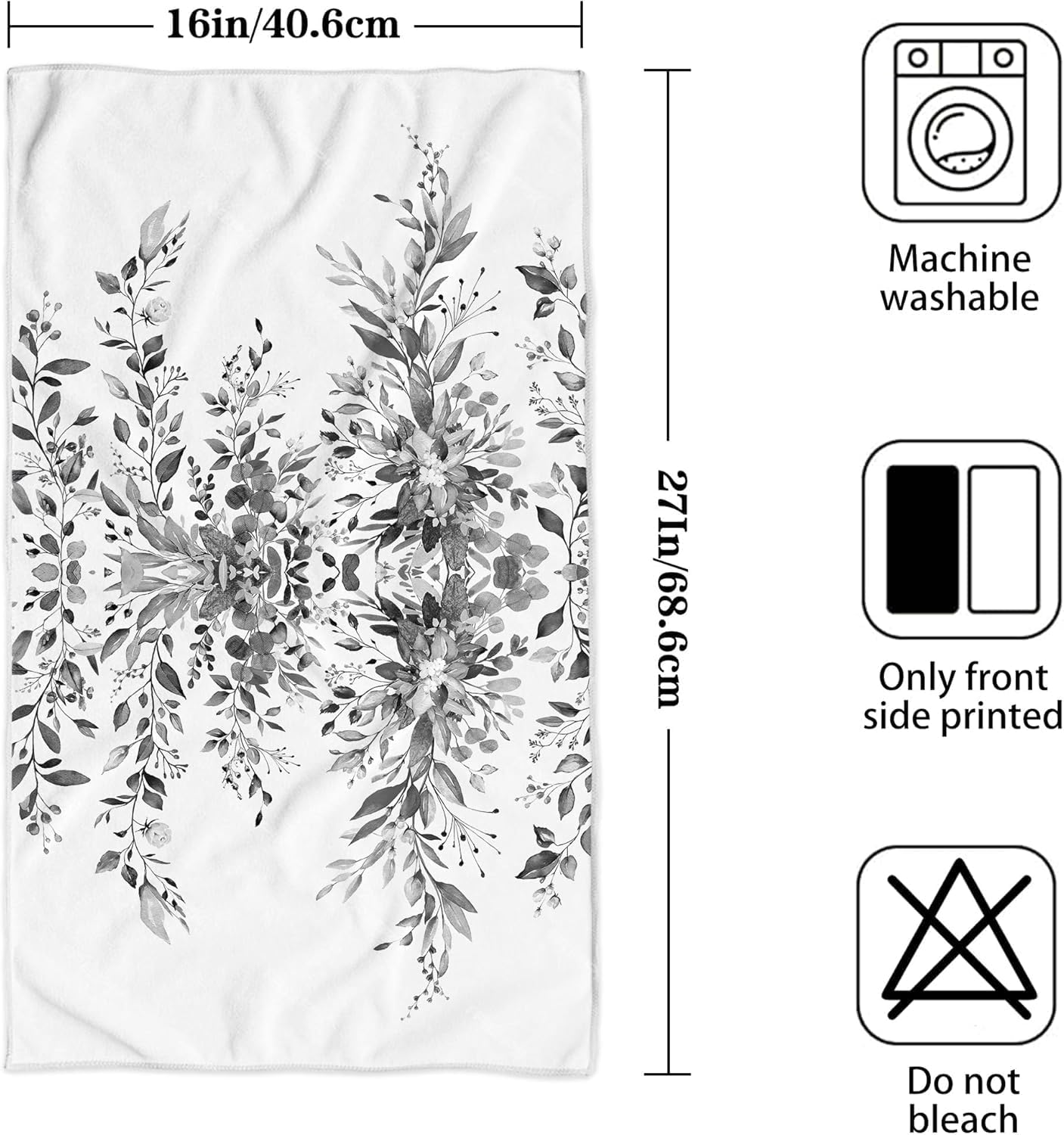 2-Pack Eucalyptus Microfiber Hand Towels Soft Absorbent for Home Travel