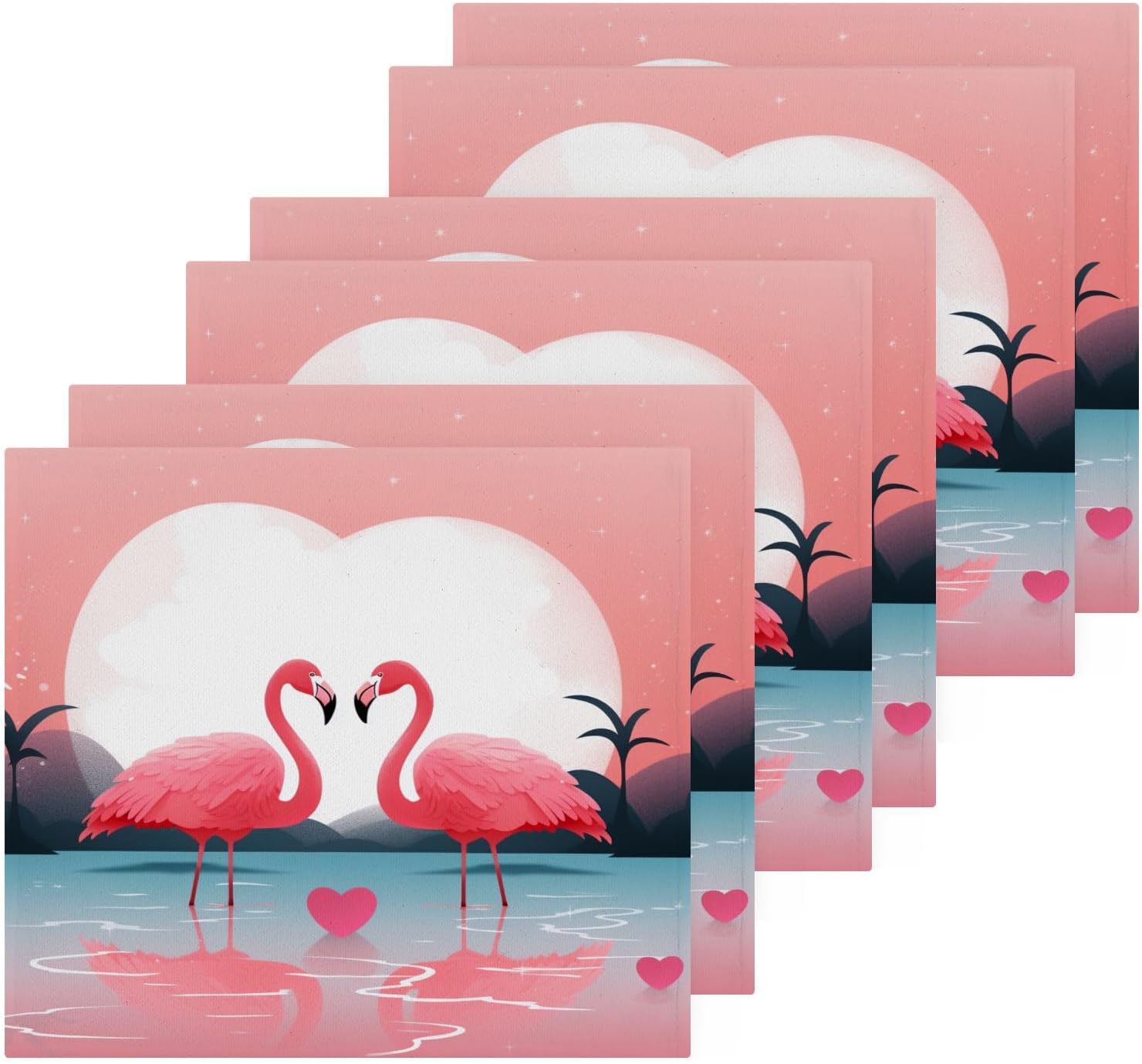 YETTASBIN Flamingo Washcloths 2 Pack Soft Cotton Face Towels 1