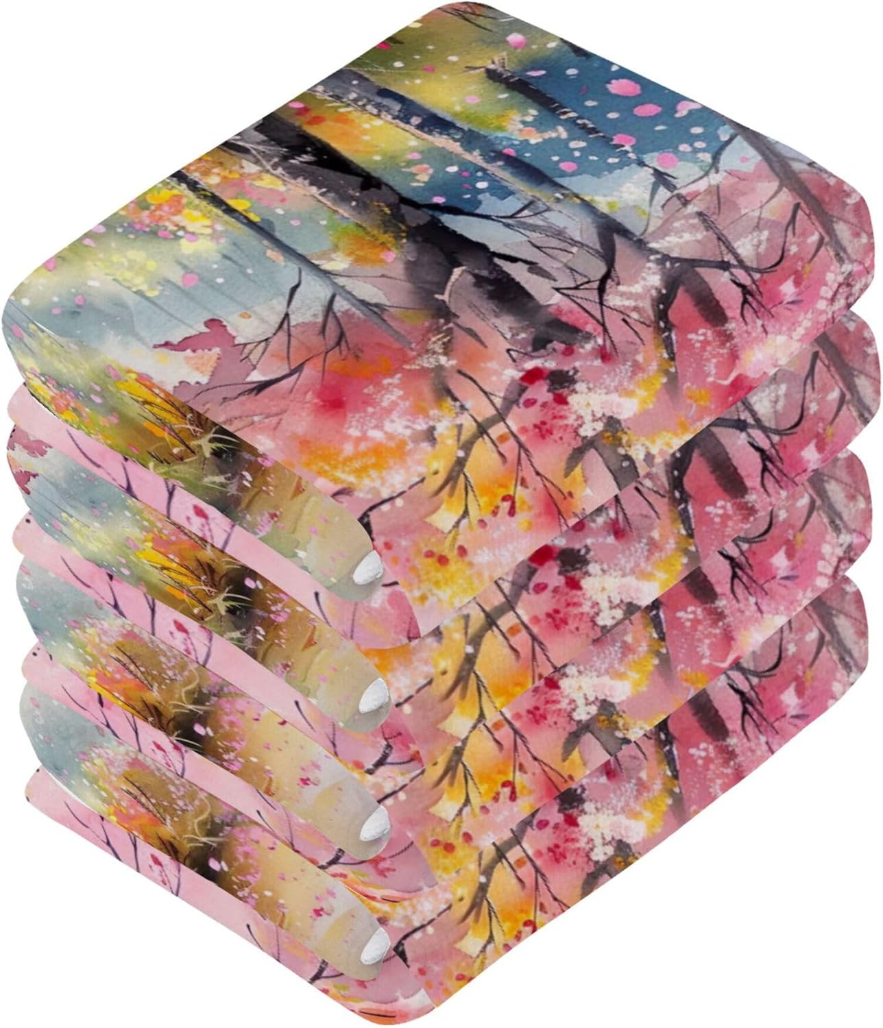 Xigua Blooming Flower Washcloths Set of 2 12x12 Inch