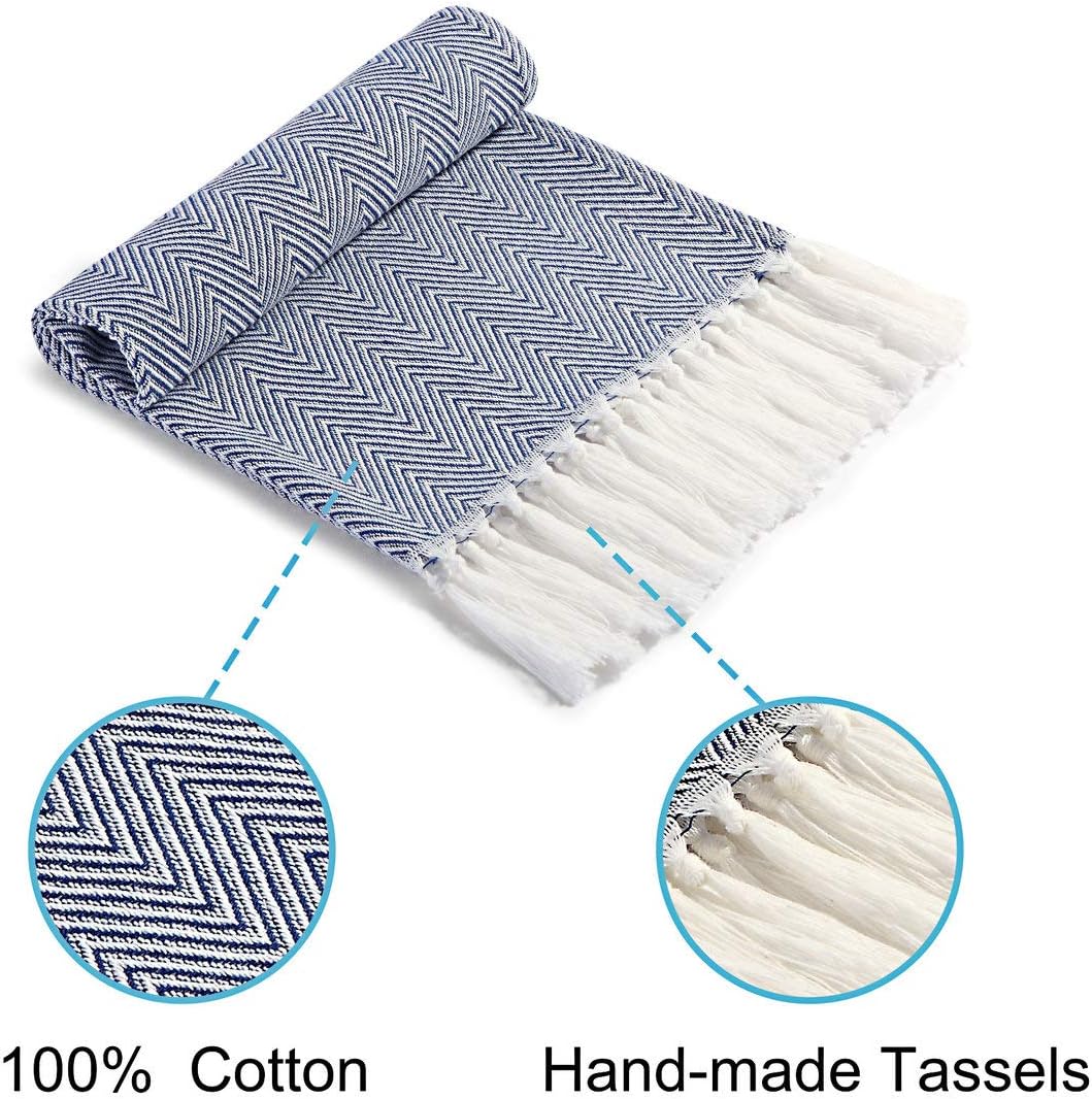 Detachable Tassels Hypoallergenic Cotton Hand Towels for Bath More 3-Pack