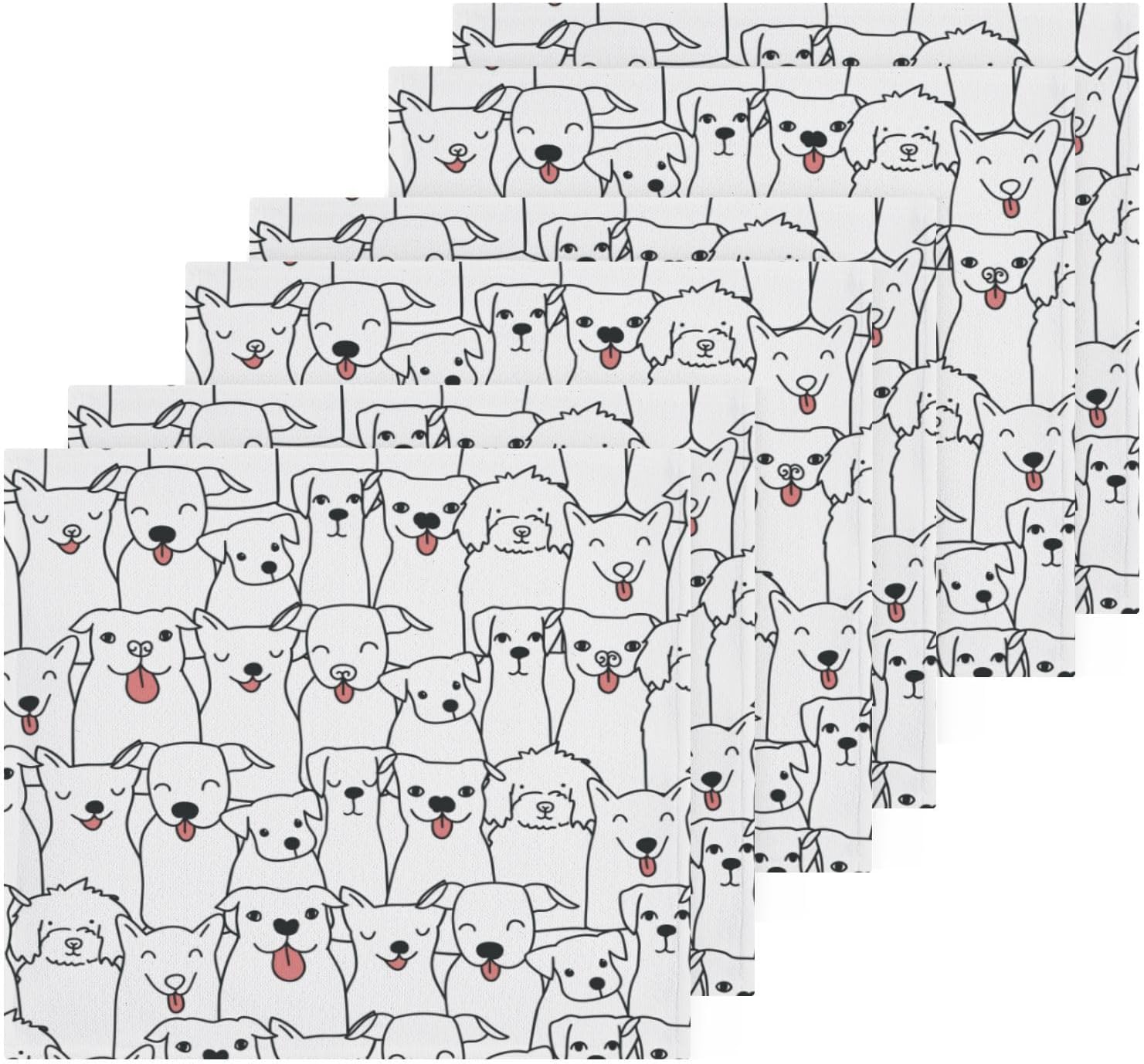YETTASBIN Funny Dog Washcloths